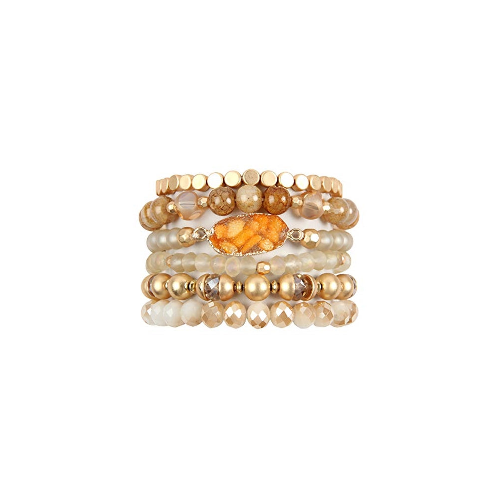Pulseras y tobilleras de cuentas de acrílico estilo bohemio