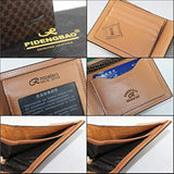 Cartera de piel para hombre, delgada