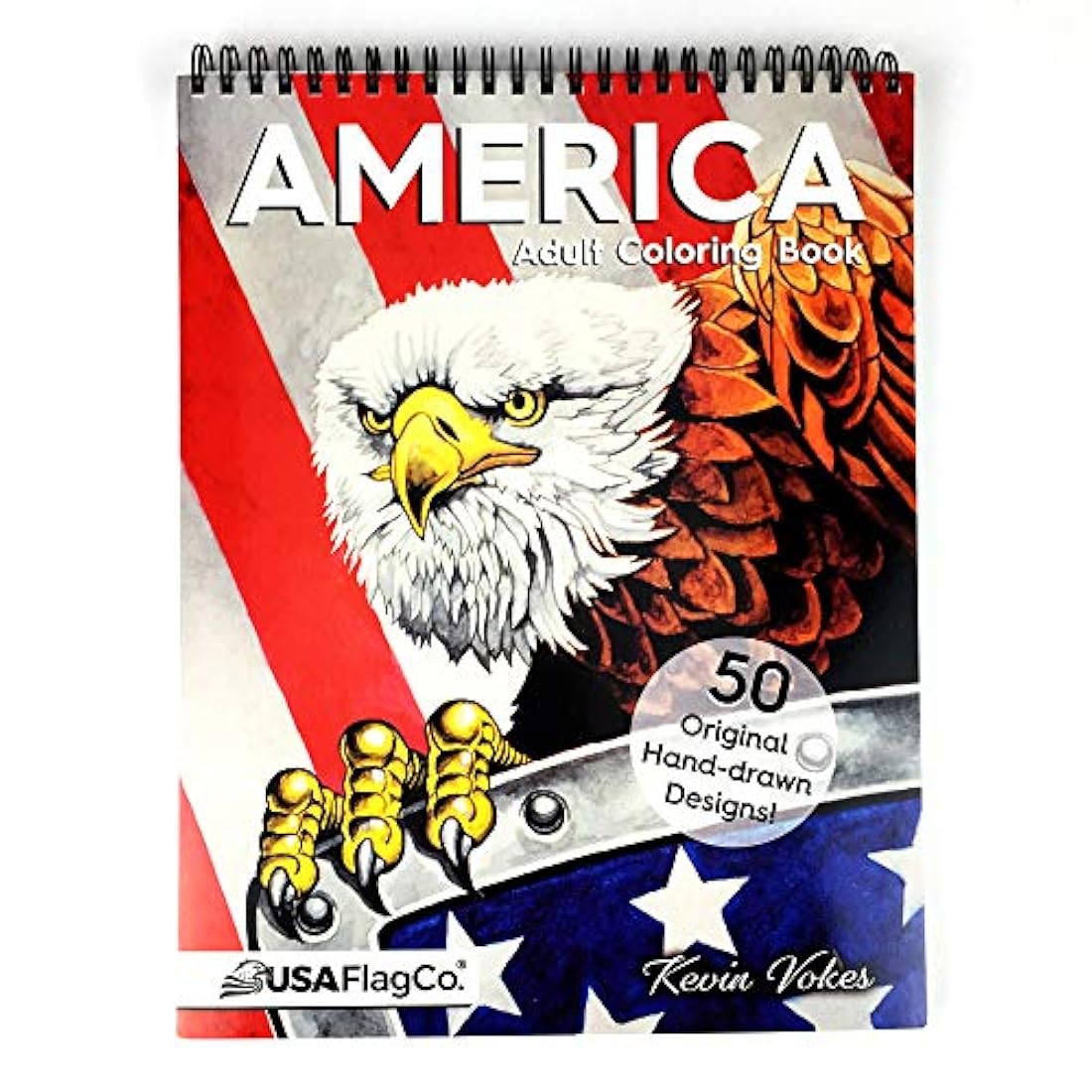 Libro de colorear para adultos de Estados Unidos: 50 diseños