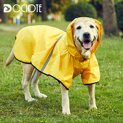 Chubasquero para perros con correa ajustable para el vientre