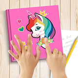 Mocoosy - 48 pegatinas de cara de unicornio para niños