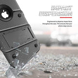 Serie Zizo Bolt funda para iPhone XR de grado militar con protector de pantalla de vidrio templado, clip de cinturón, soporte, Gun Metal Gris/Negro