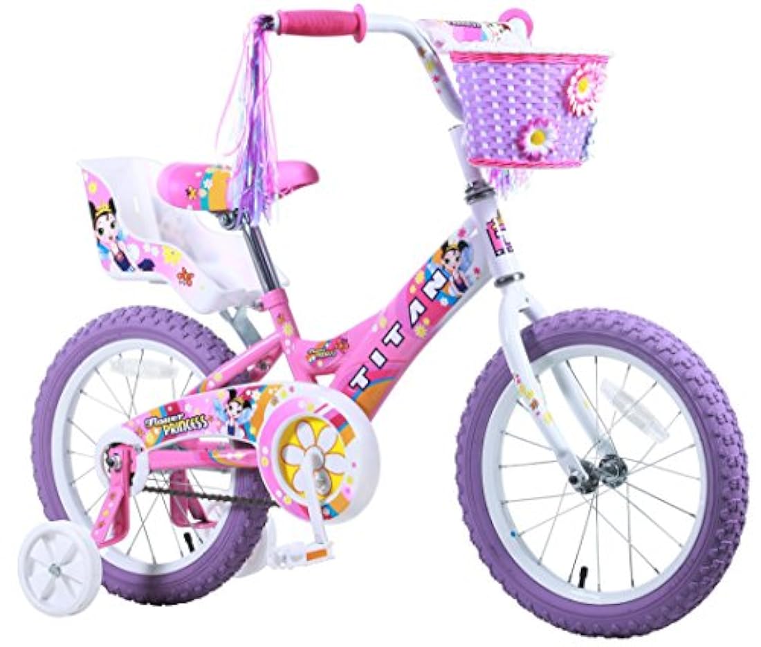Bicicleta BMX diseño de flores Rosada
