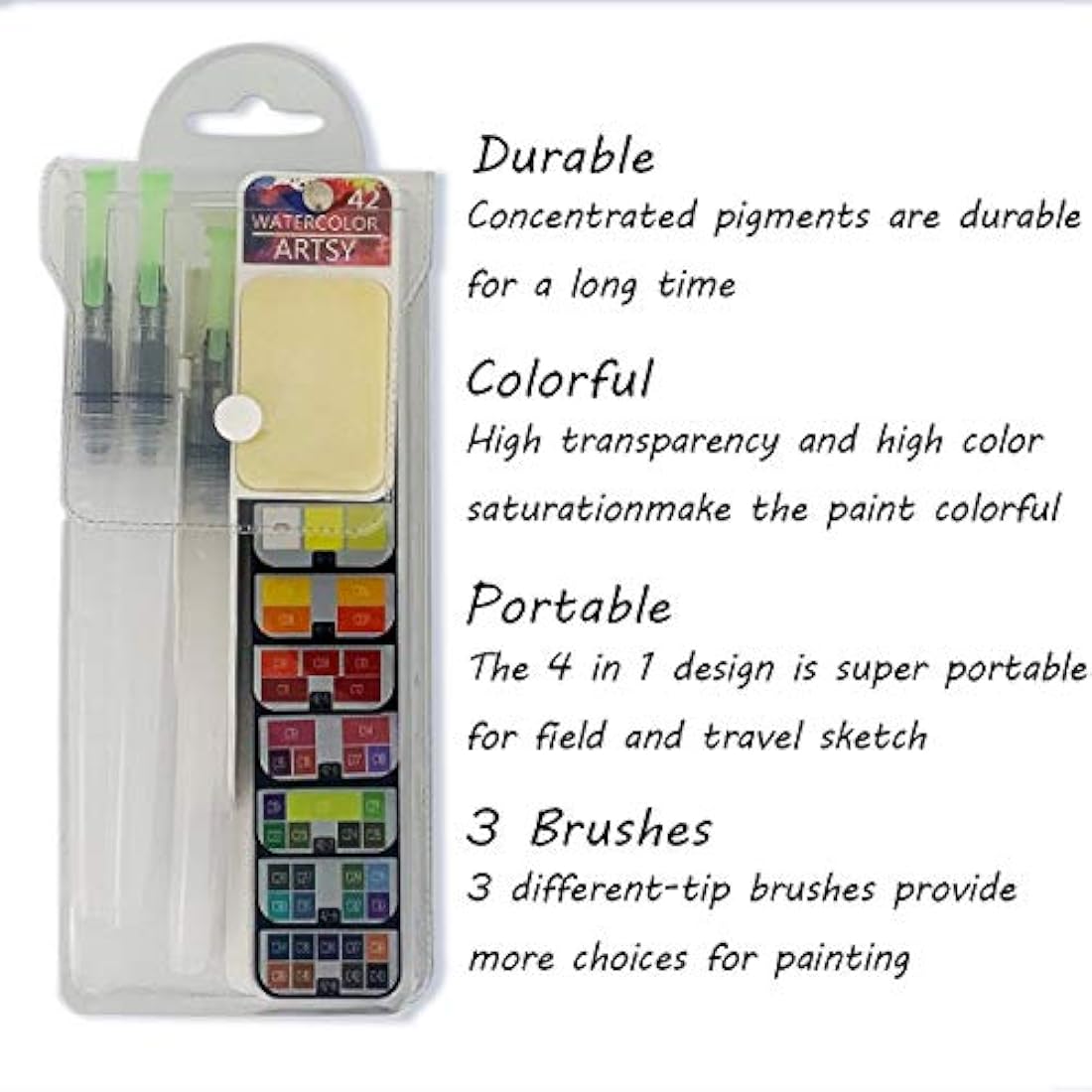 Set 42 colores surtidos con 3 cepillos - Perfect Foldable