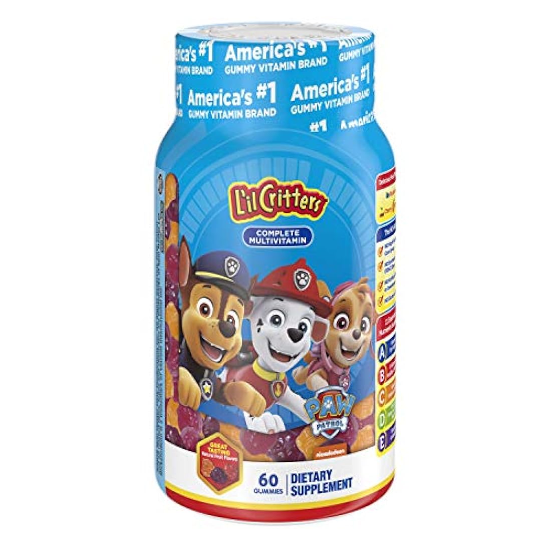L'il Critters Paw Patrol Gomitas multivitamínicas completas, 60 unidades