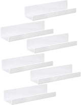 Estante Flotante Acrílico IEEK 6 PCS, 15 Pulgadas, 5mm U Shelf