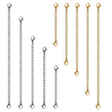 Extensores de collar, 10 piezas de acero inoxidable oro