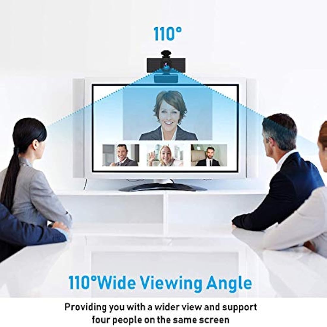 Webcam con micrófono,1080P HD y cubierta de privacidad, USB