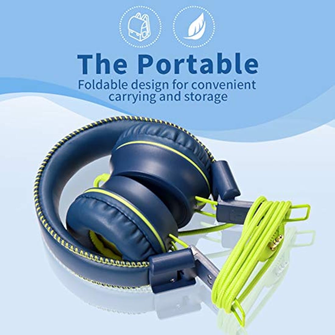 Audífonos Auriculares con cable de niños plegable ajustable