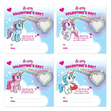 Kangaroo Tarjetas San Valentín,diseño unicornio y arco iris