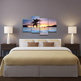 Playa tema 4 paneles Giclee Lienzos Sobre lona de paisaje