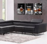 Lienzo decorativo para pared, diseño de whisky de cigarro