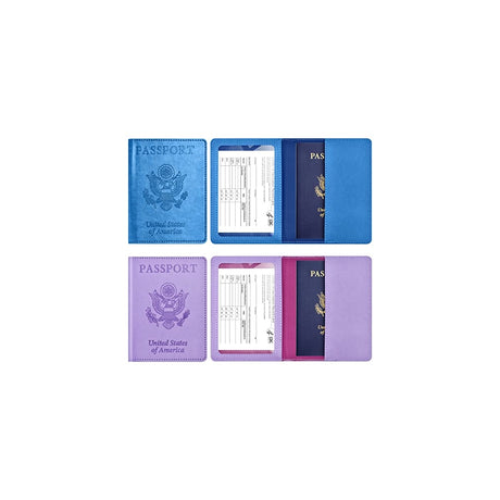 Porta Documentos y Tarjetas Soporte para pasaporte lila