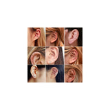 Aretes de acero inoxidable sin perforación para mujeres
