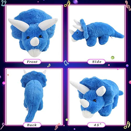 Dinosaurio de peluche con luz musical