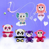 Juego de juguetes de peluche de 7 pulgadas con animales de zoológico