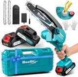 Seesii Mini motosierra inalámbrica 6 con baterías CH600