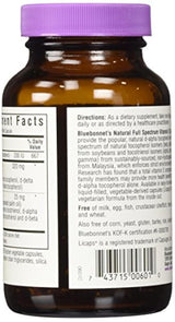 Bluebonnet Natural Full Spectrum Vitamina E Complejo - 60 Licaps