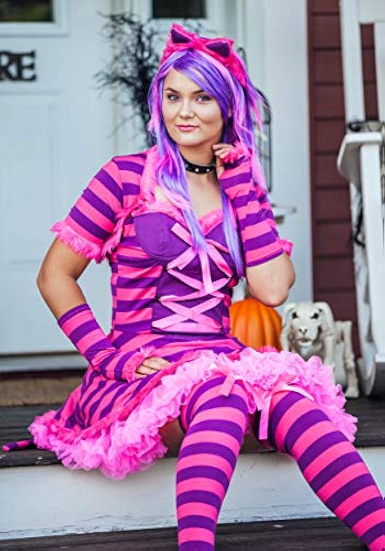 Disfraz de gato Wonderland de talla grande para adulto