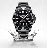 Reloj automático para hombre con bisel clásico analógico