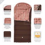 Saco de dormir Teton Sports Celsius XXL (0&nbsp;°F) con saco de compresión incluido