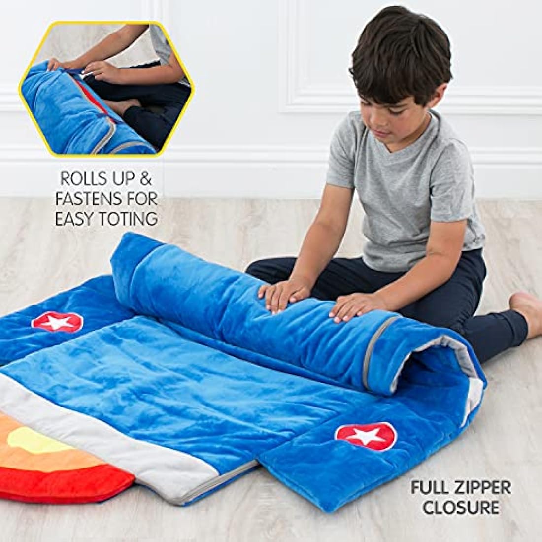 Bolsa de dormir para niños con diseño de cohete