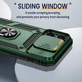 Funda para iPhone 13 Pro Max con soporte para cámara deslizante y soporte de grado militar resistente con soporte magnético para iPhone 13 Pro Max 6.7