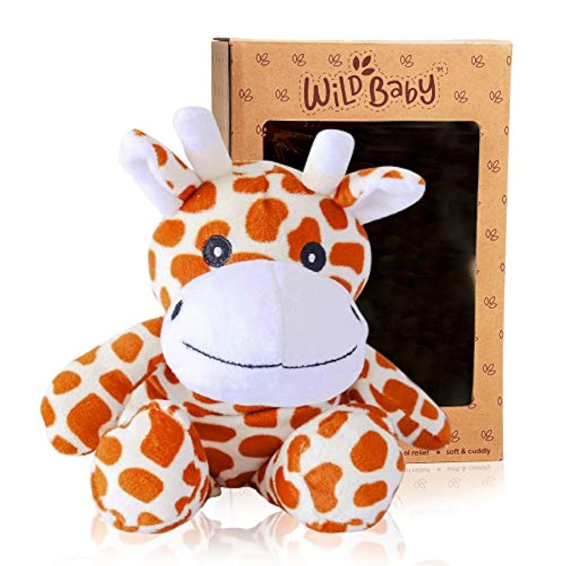 Peluche de Jirafa color blanco y marrón 10in. Wild Baby