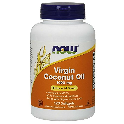 Aceite de coco virgen, 120 cápsulas blandas