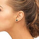 Aretes con pasador de oro de 14 K calidad A