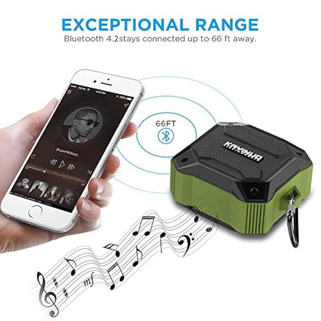 Altavoz Bluetooth a prueba de agua (Verde)
