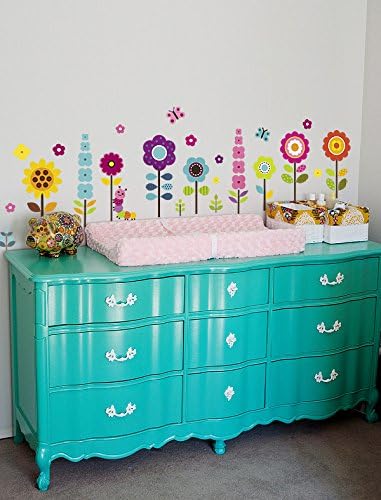 Stickers de Pared Florales para Niños - 27 Clings con Regalo