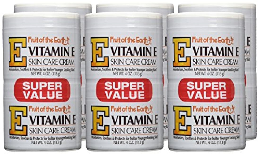 Fruta de la Tierra vitamin-e Crema 4 Oz. + 4 oz. Jar (, 6 unidades)