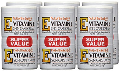 Fruta de la Tierra vitamin-e Crema 4 Oz. + 4 oz. Jar (, 6 unidades)