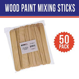 caja de 50 paletas para revolver pintura