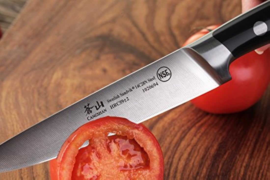 Acero Forjado cuchillo y madera