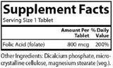 Carlson Labs Ácido fólico, 800 mcg, 088395026638, 1