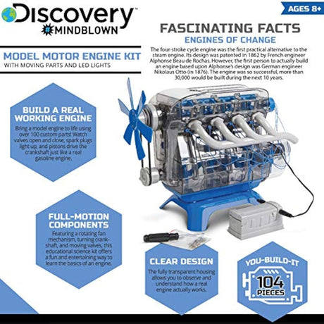Juguete Modelo Motor Kit, mecánico