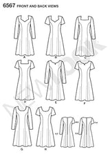 Patrón de costura para vestidos-Simplicity Creative Group