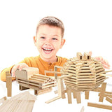 Juguetes STEM para niños 100 piezas de tablones de madera