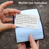 Tarjetas de acero inoxidable grabadas con cartera