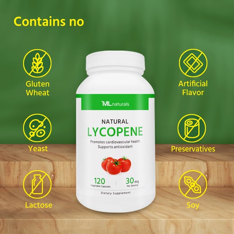 Suplemento Naturals Licopeno natural 30 mg (alta potencia)
