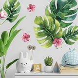Pegatinas de pared con diseño de hojas de palma tropicales