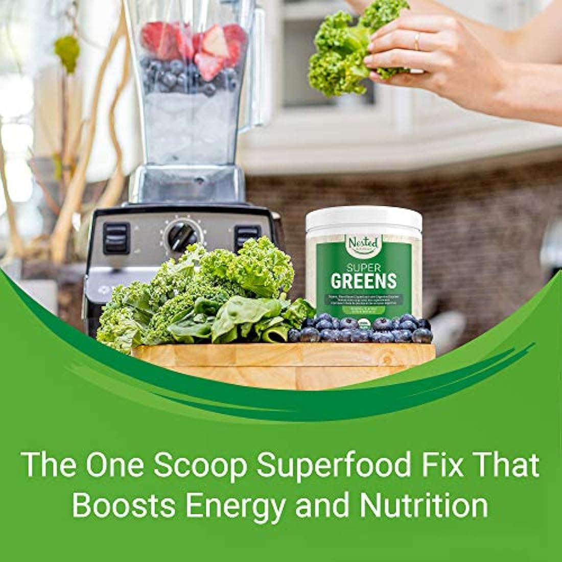 Superfood en polvo ingredientes orgánicos Nested Naturals