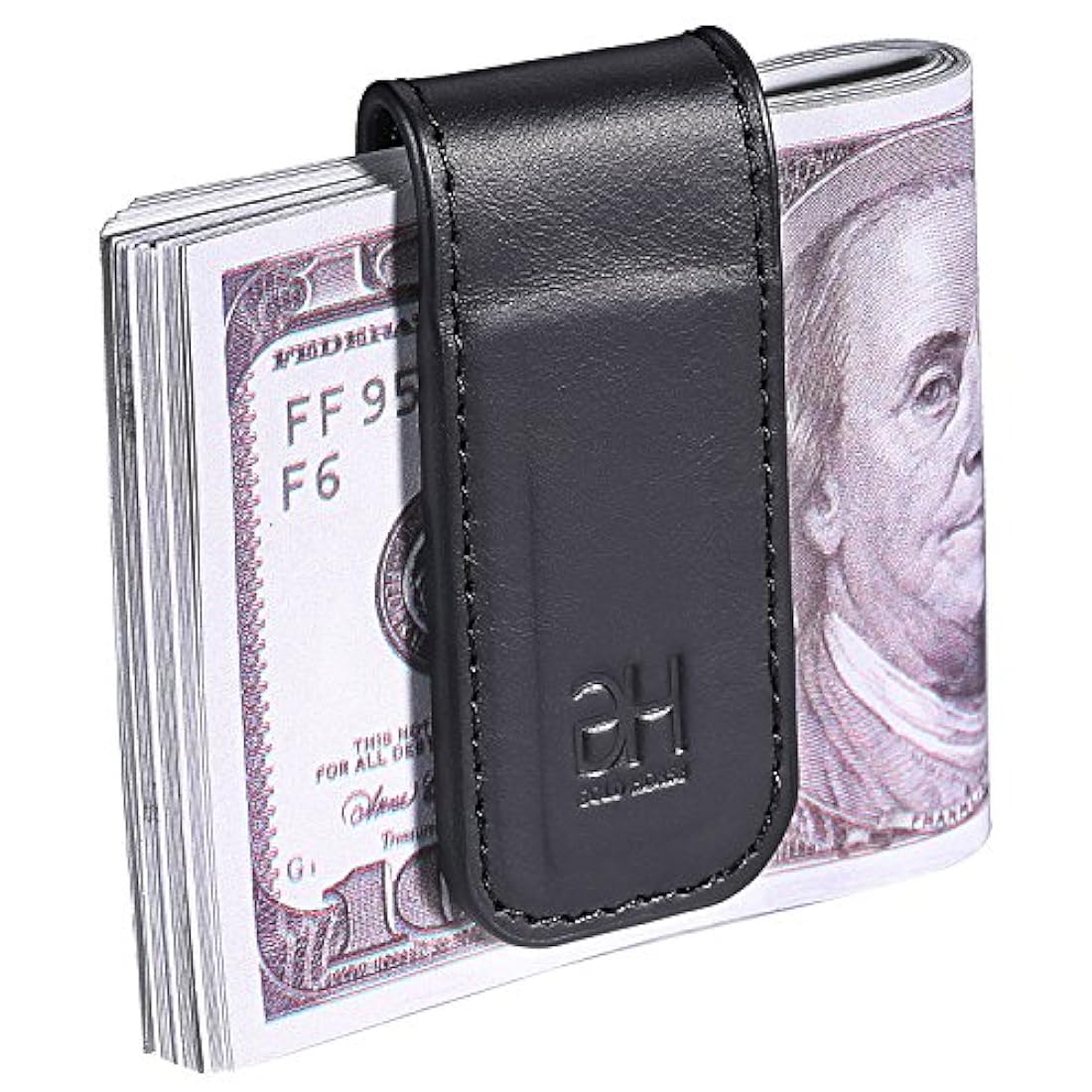 magnético clip de dinero de cuero genuino GH GOLD HORSE