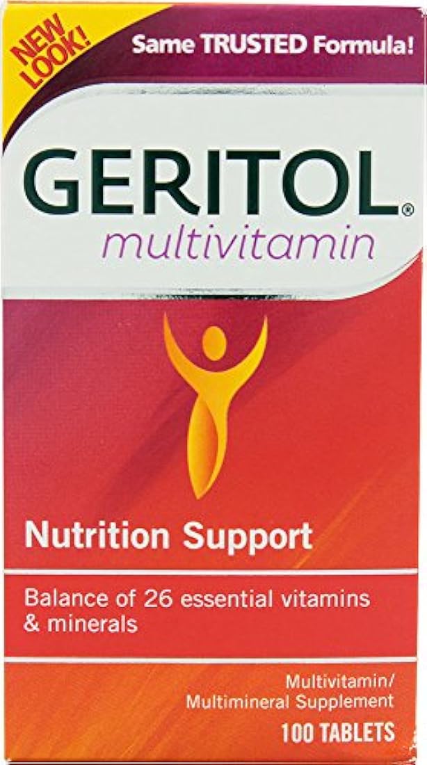 Geritol - Tabletas completas (100 unidades), paquete de de 4, 4