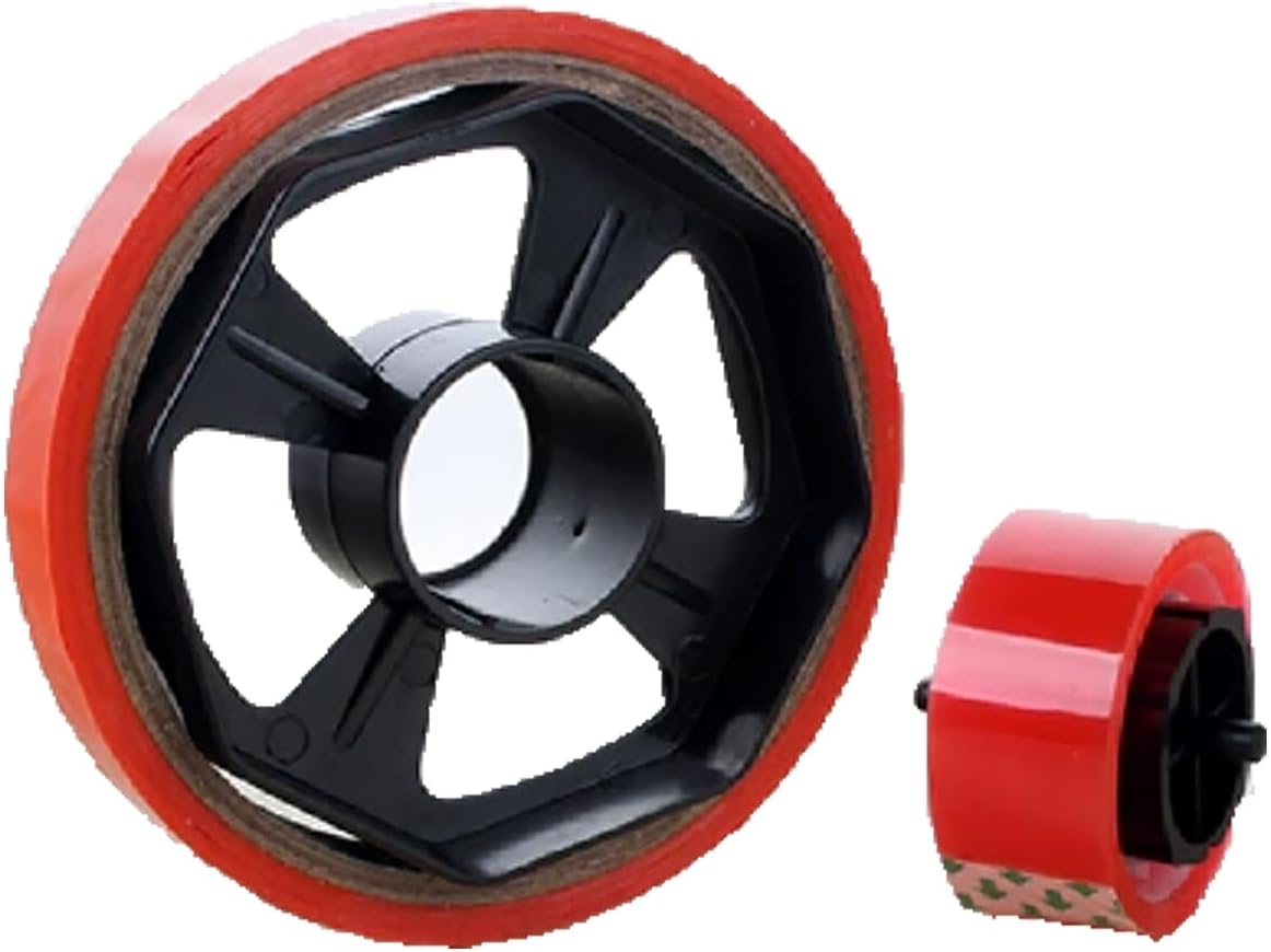 Rueda dispensadora de cinta de 1.417 in para escritorio, piezas de repuesto de repuesto de rueda duradera negra para oficina y escuela