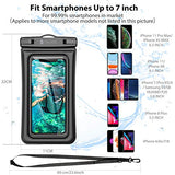Syncwire Funda impermeable para teléfono, paquete de 2 fundas impermeables IPX8 universales para iPhone 13, 12 Pro Max SE2, 11 Pro XR X 8, 7, 6s Plus, Galaxy S21 S10 Note 10 Google Pixel hasta 7 pulgadas