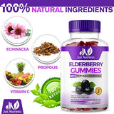 Elderberry 200 mg Gommies con vitamina C,equinácea,propóleos