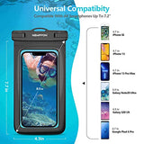 FUNDA impermeable para teléfono celular: paquete de 3 fundas universales a prueba de agua con cordón para el cuello, soporte transparente subacuático para teléfono celular, protector grande para iPhone Samsung Galaxy para playa, piscina, natación